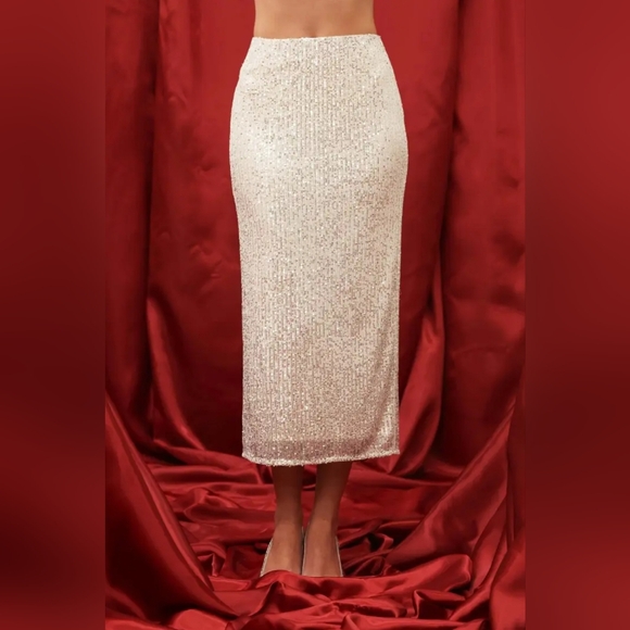 Sequin Midi Skirt - Picture 4 of 5